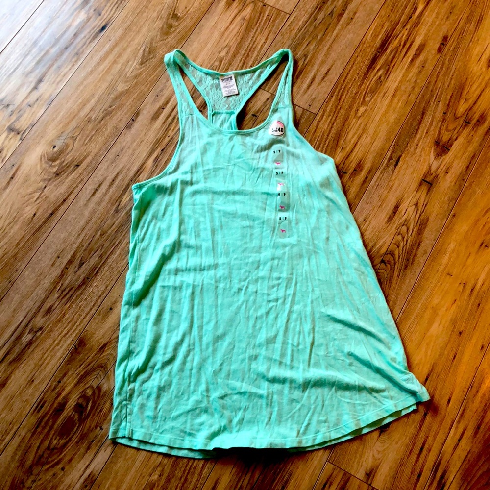 Mint colored swim cover-up dress.